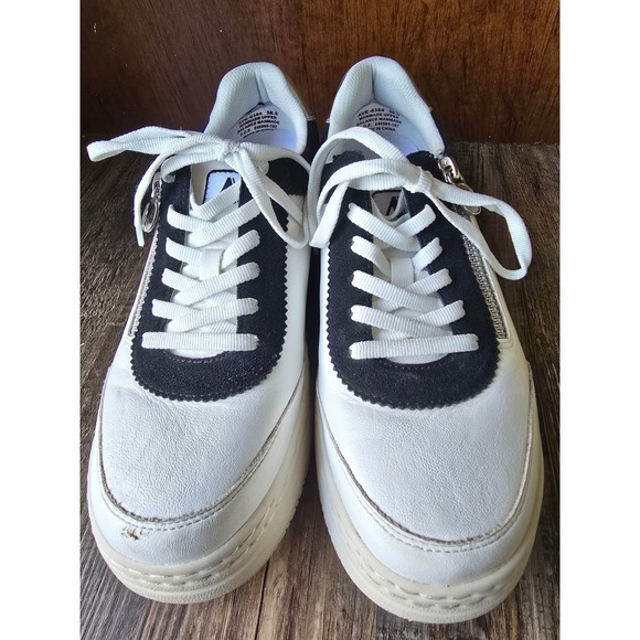 Alegria Womens Platform‎ Sneakers Averie White Zebra Print Zip Up Size 8 38.5 - Picture 6 of 11